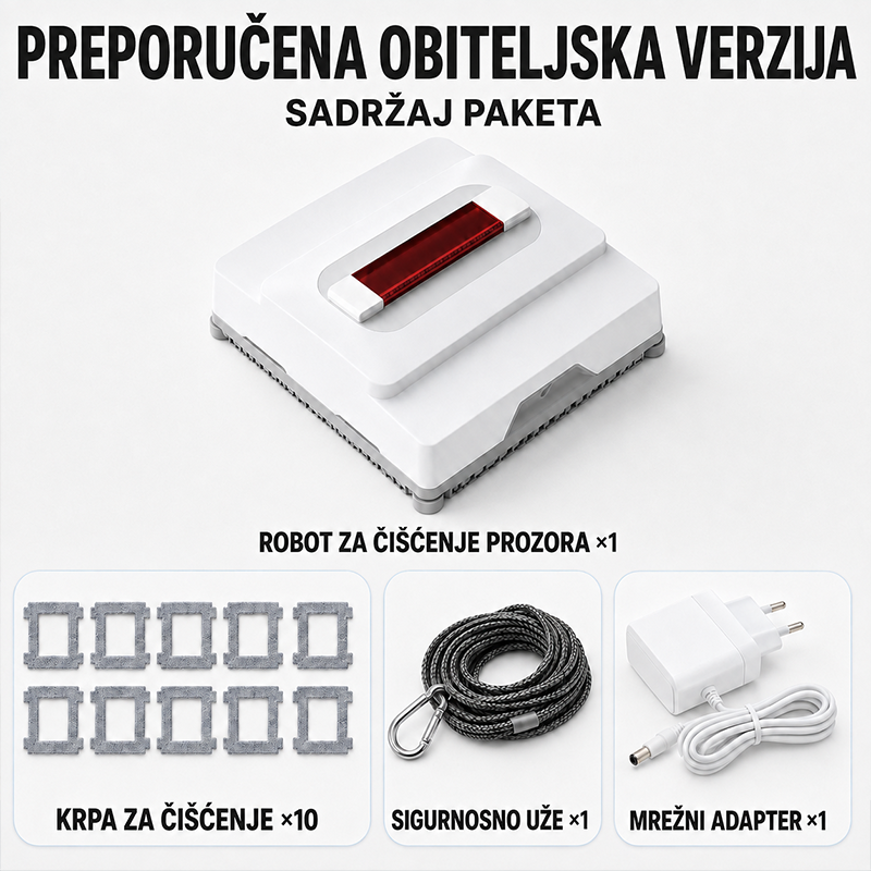 Potpuno automatski inteligentni robot za čišćenje prozora